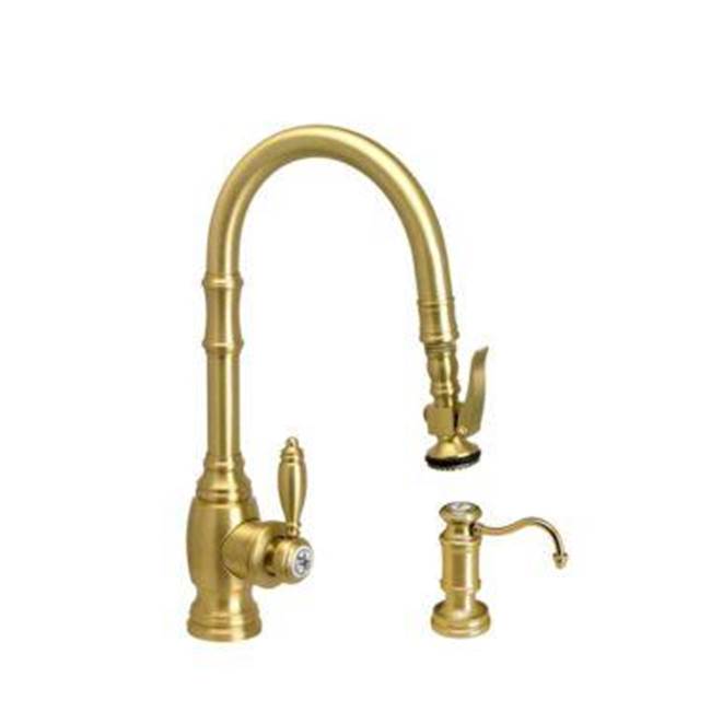 Traditional Prep Size PLP Pulldown Faucet - Angled Spout - 2pc. Suite