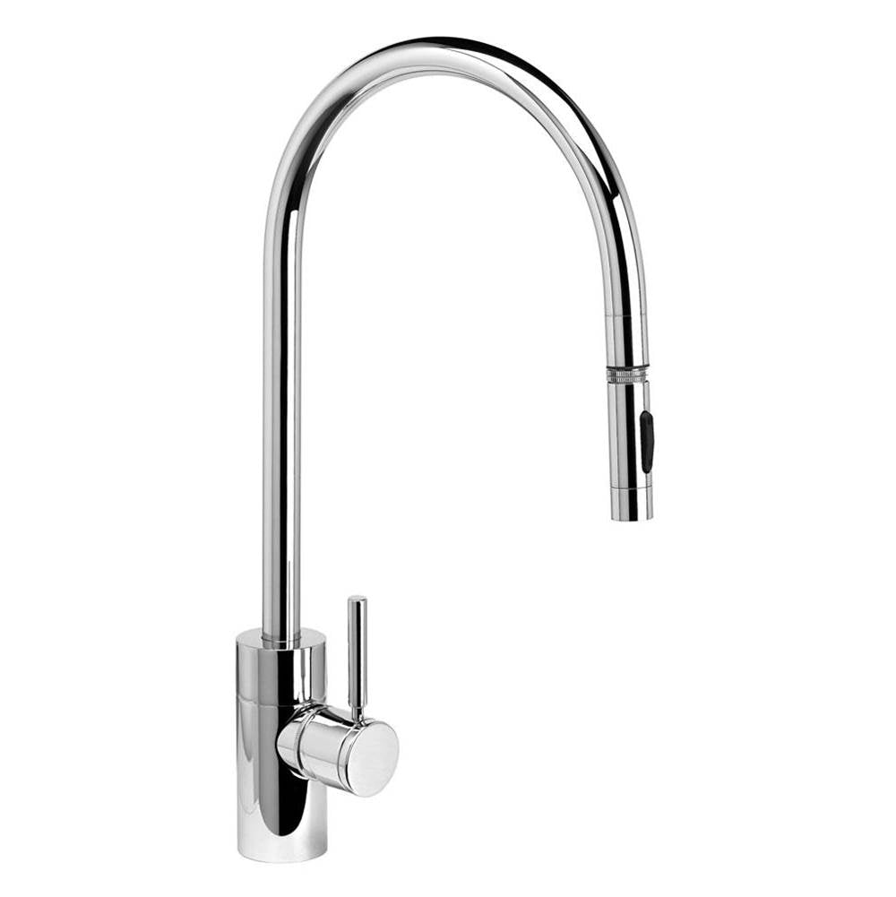 Contemporary Extended Reach PLP Pulldown Faucet - Toggle Sprayer