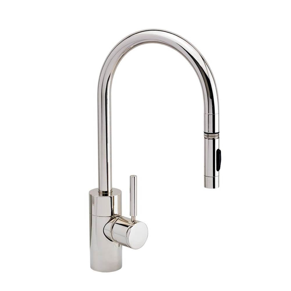 Contemporary PLP Pulldown Faucet - Lever Sprayer