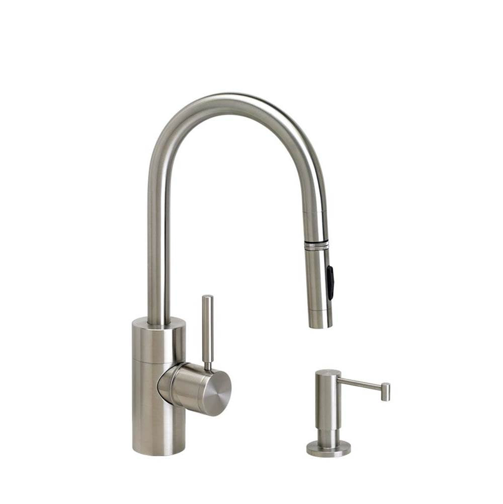 Contemporary Prep Size PLP Pulldown Faucet - Toggle Sprayer - 2pc. Suite