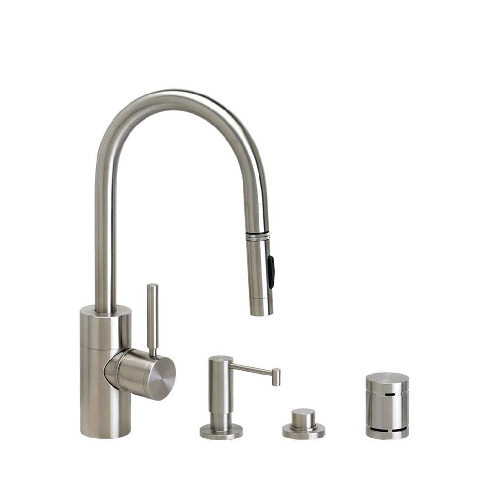 Contemporary Prep Size PLP Pulldown Faucet - Toggle Sprayer - 4pc. Suite