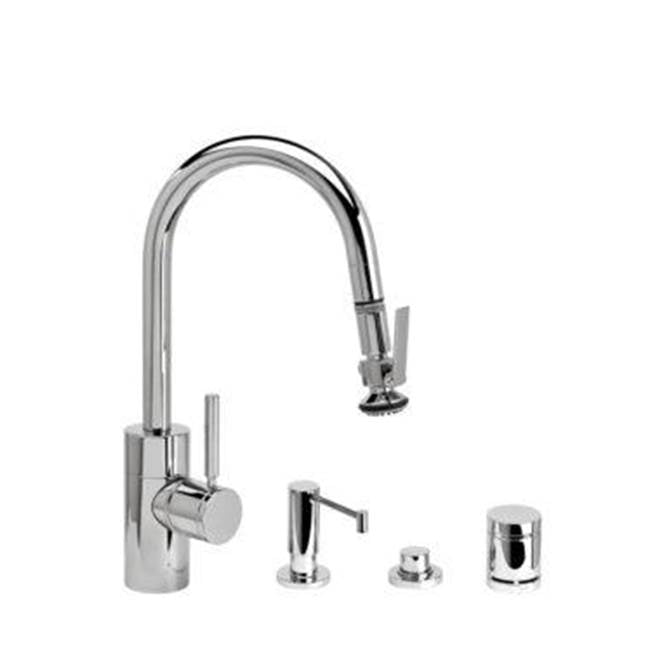 Contemporary Prep Size PLP Pulldown Faucet - Lever Sprayer - 4pc. Suite