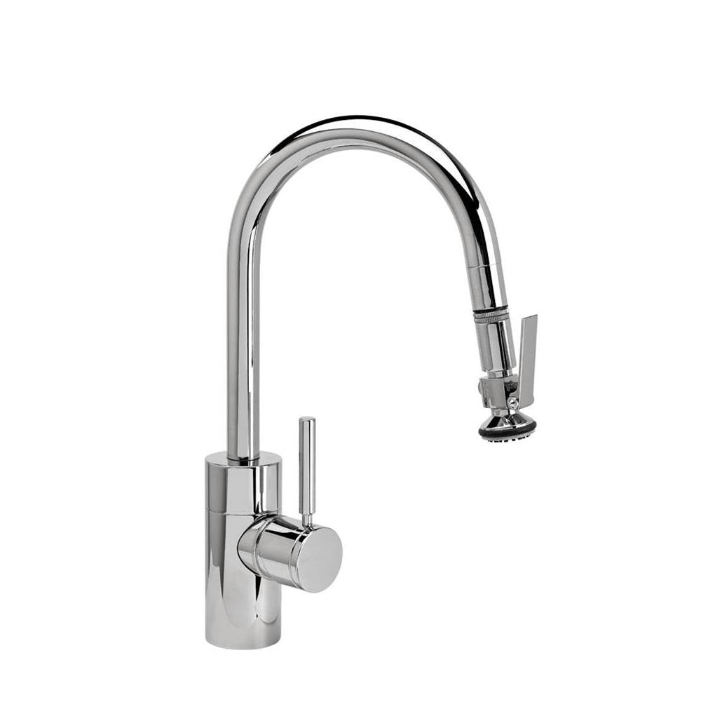 Contemporary Prep Size PLP Pulldown Faucet - Lever Sprayer