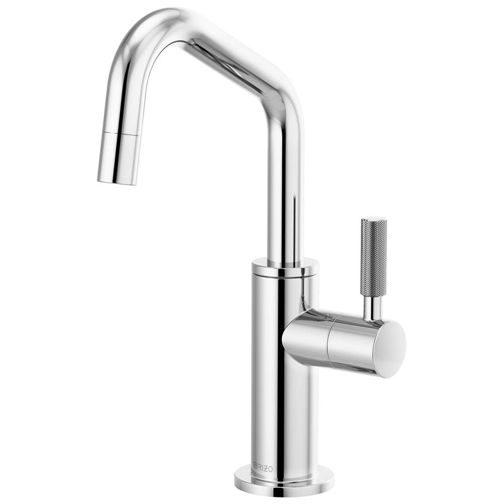 Litze  Beverage Faucet with Angled Spout and Knurled Handle