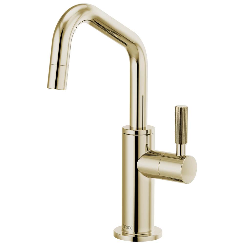 Litze  Beverage Faucet with Angled Spout and Knurled Handle