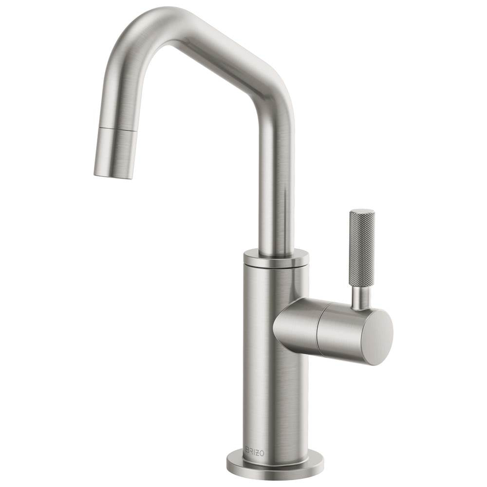 Litze  Beverage Faucet with Angled Spout and Knurled Handle