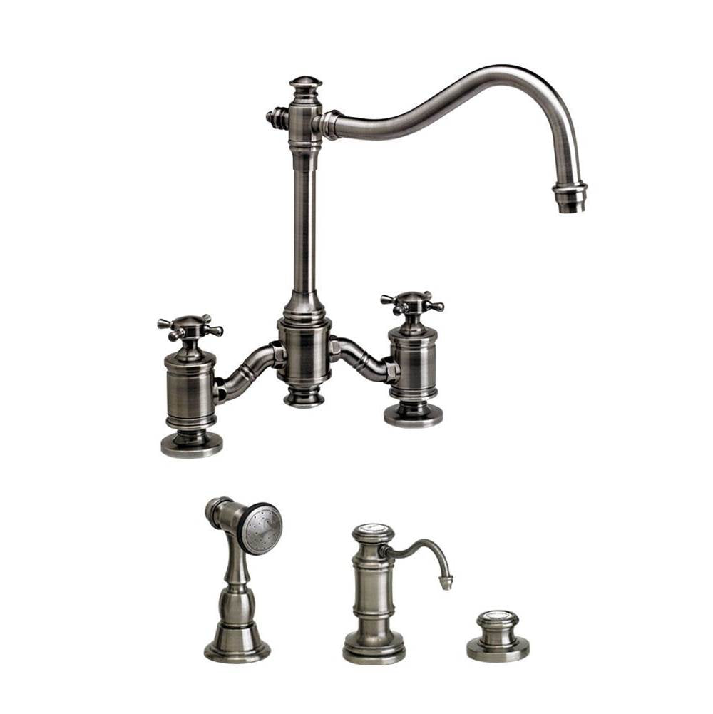 Annapolis Bridge Faucet - Cross Handles - 3pc. Suite