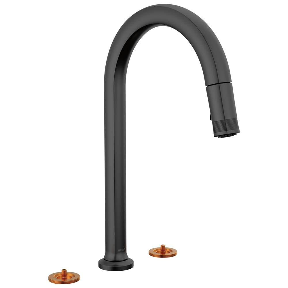 Kintsu  Widespread Pull-Down Faucet with Arc Spout - Less Handles