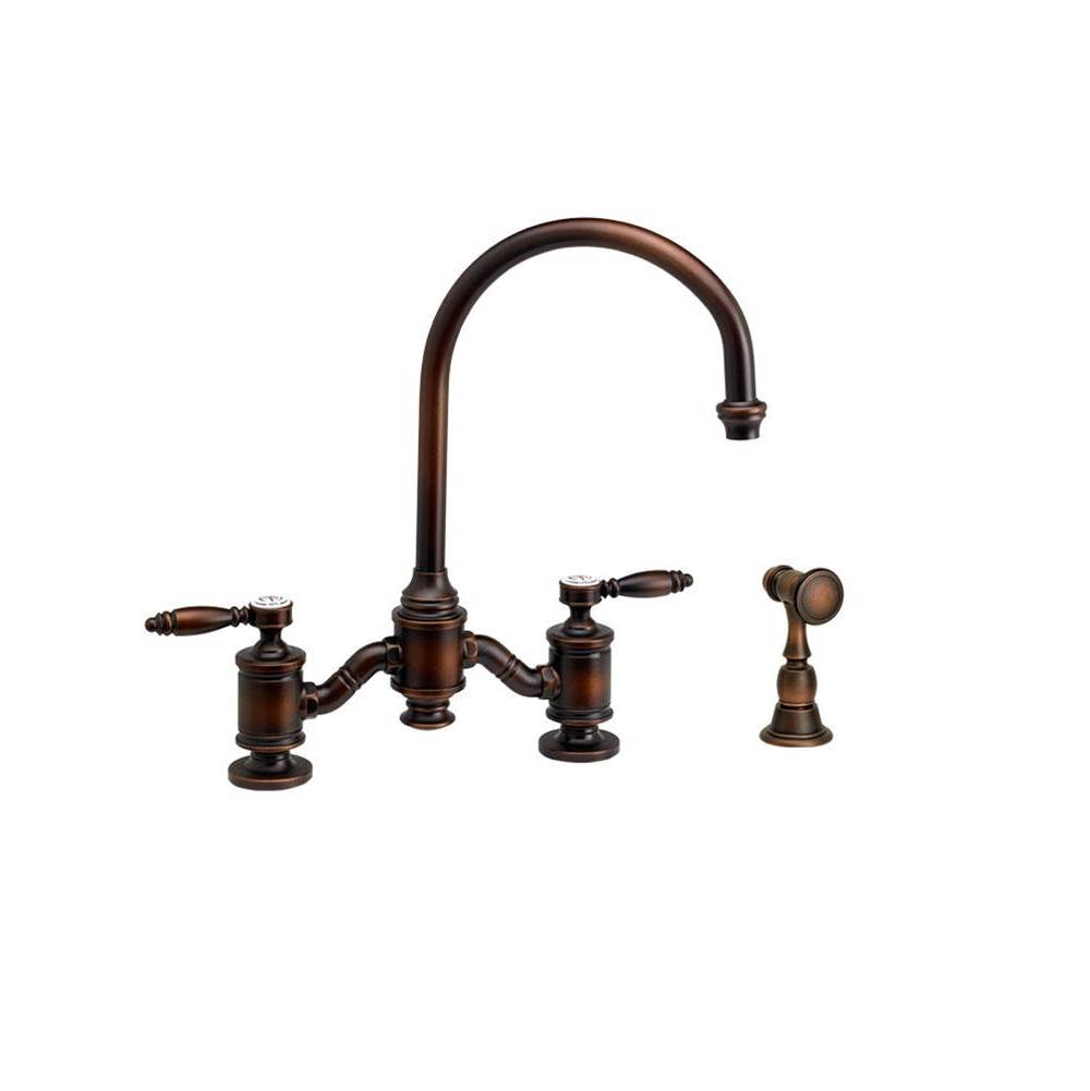 Hampton Bridge Faucet - Lever Handles w/ Side Spray