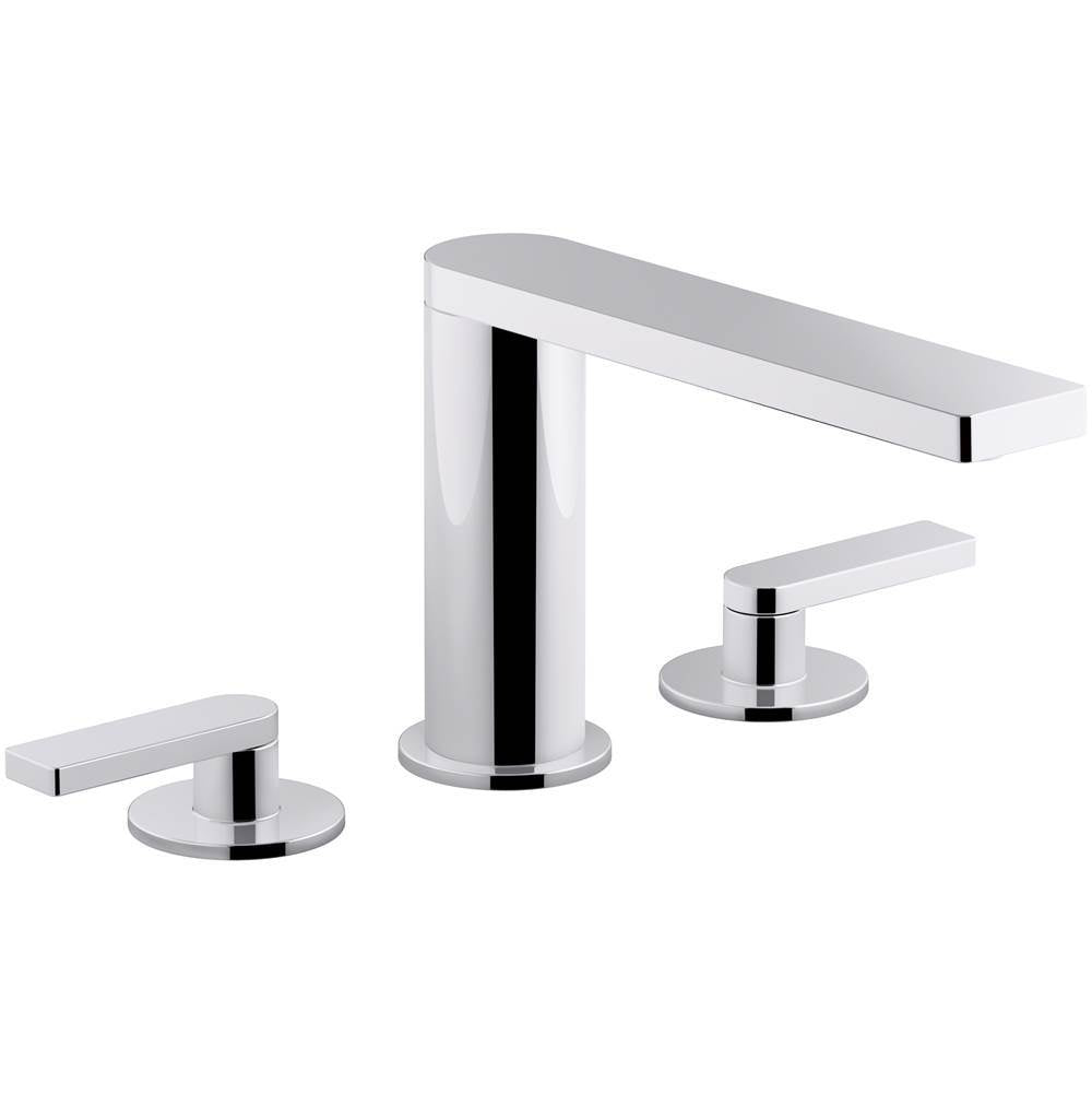 Composed  Deck-mount bath faucet with lever handles