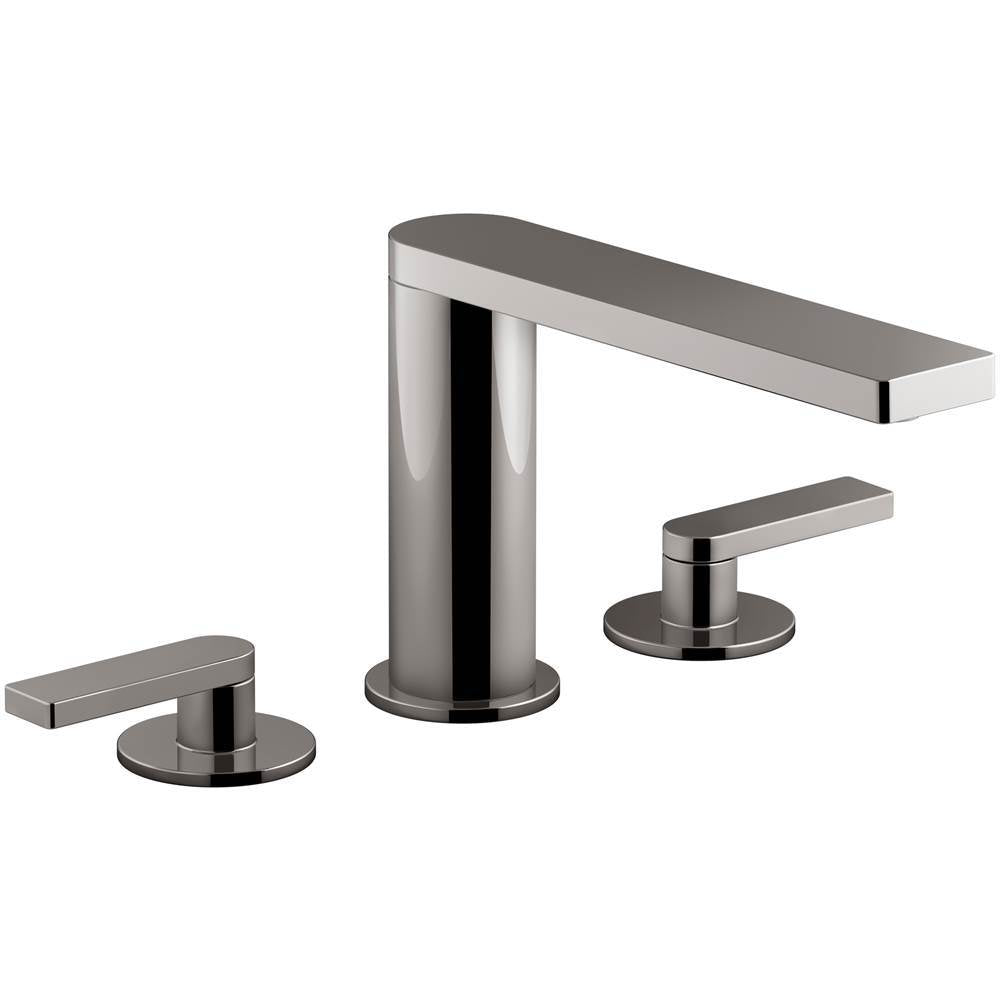 Composed  Deck-mount bath faucet with lever handles