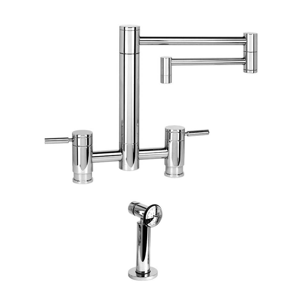 Hunley Bridge Faucet - 18" Articulated Spout w/ Side Spray