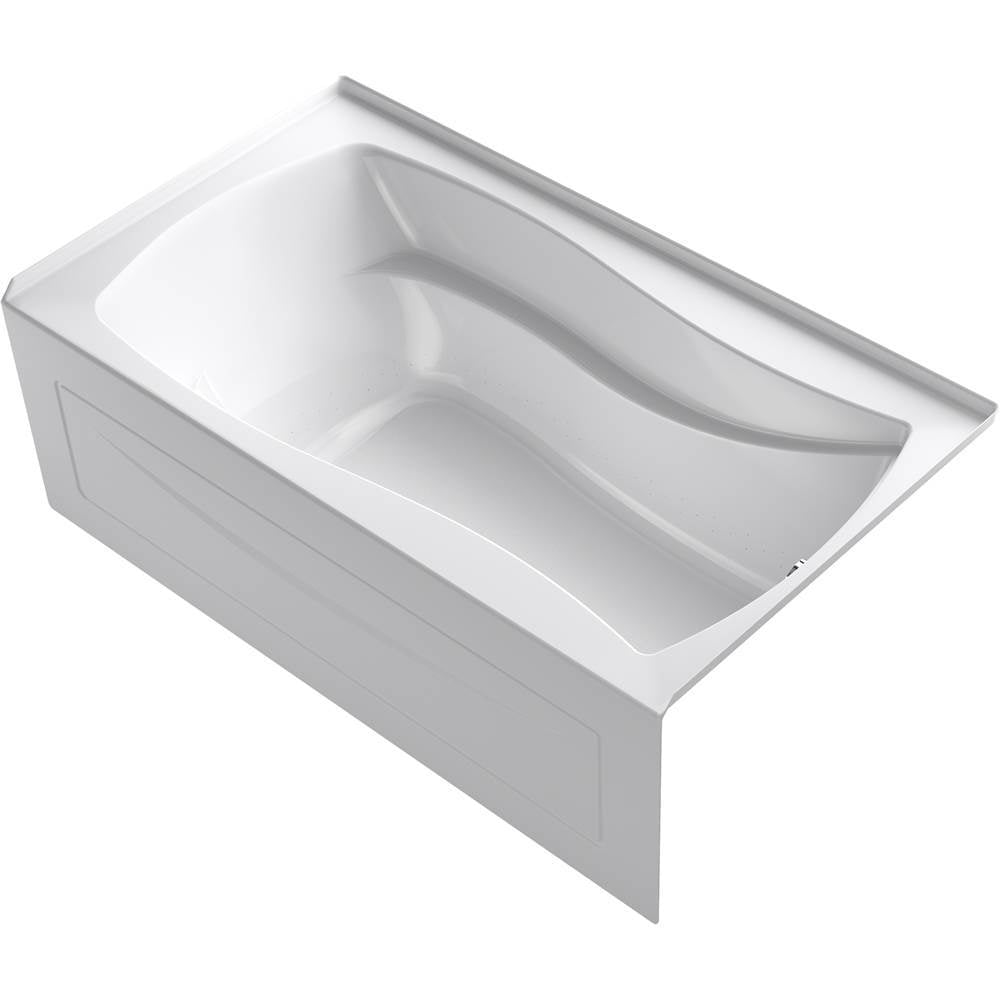 Mariposa  66" x 36" alcove Heated BubbleMassage air bath, right drain