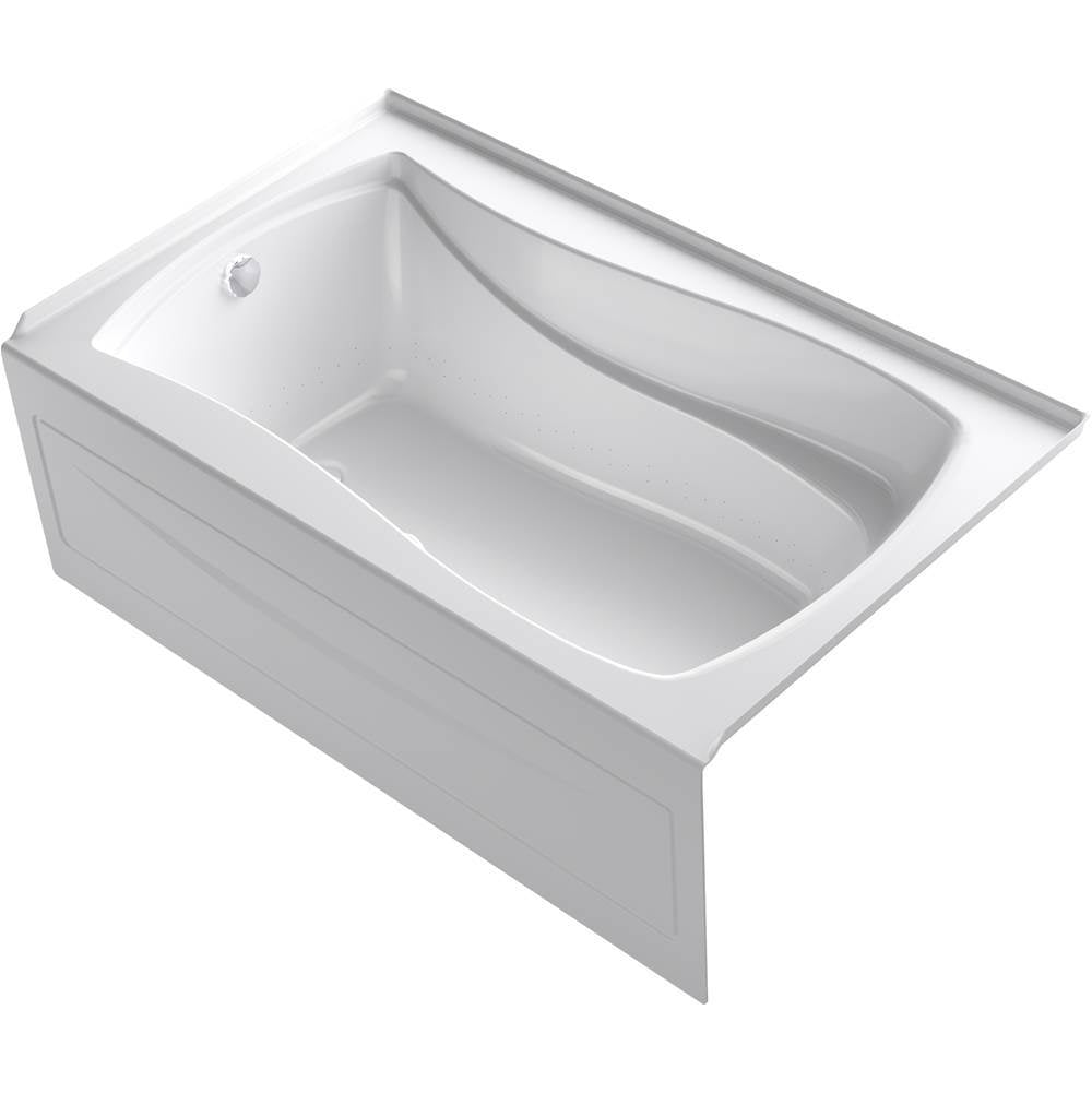 Mariposa  60" x 36" alcove Heated BubbleMassage air bath, left drain