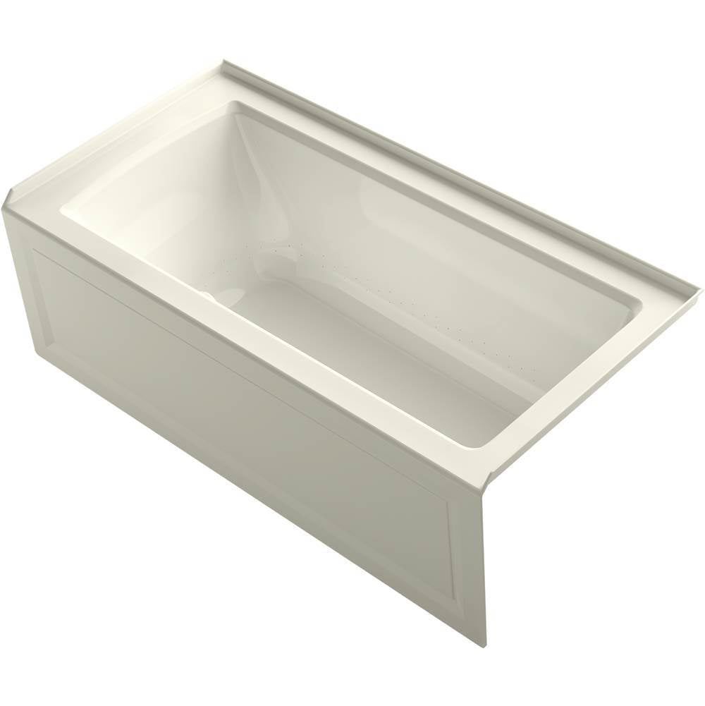 Archer  60" x 30" alcove Heated BubbleMassage air bath with Bask  heated surface, right drain
