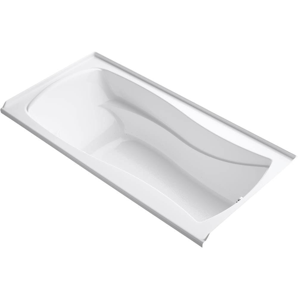 Mariposa  72" x 36" alcove Heated BubbleMassage air bath with Bask  heated surface, right drain