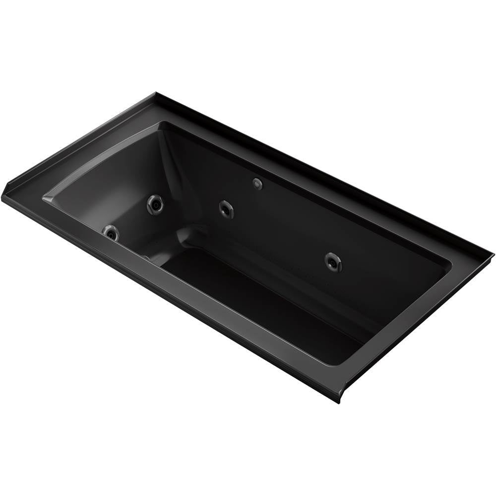 Archer  60" x 30" alcove Heated BubbleMassage air bath and whirlpool, right drain