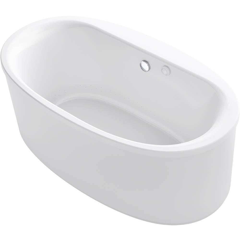 Sunstruck  65-1/2" x 35-1/2" freestanding Heated BubbleMassage air bath with straight shroud