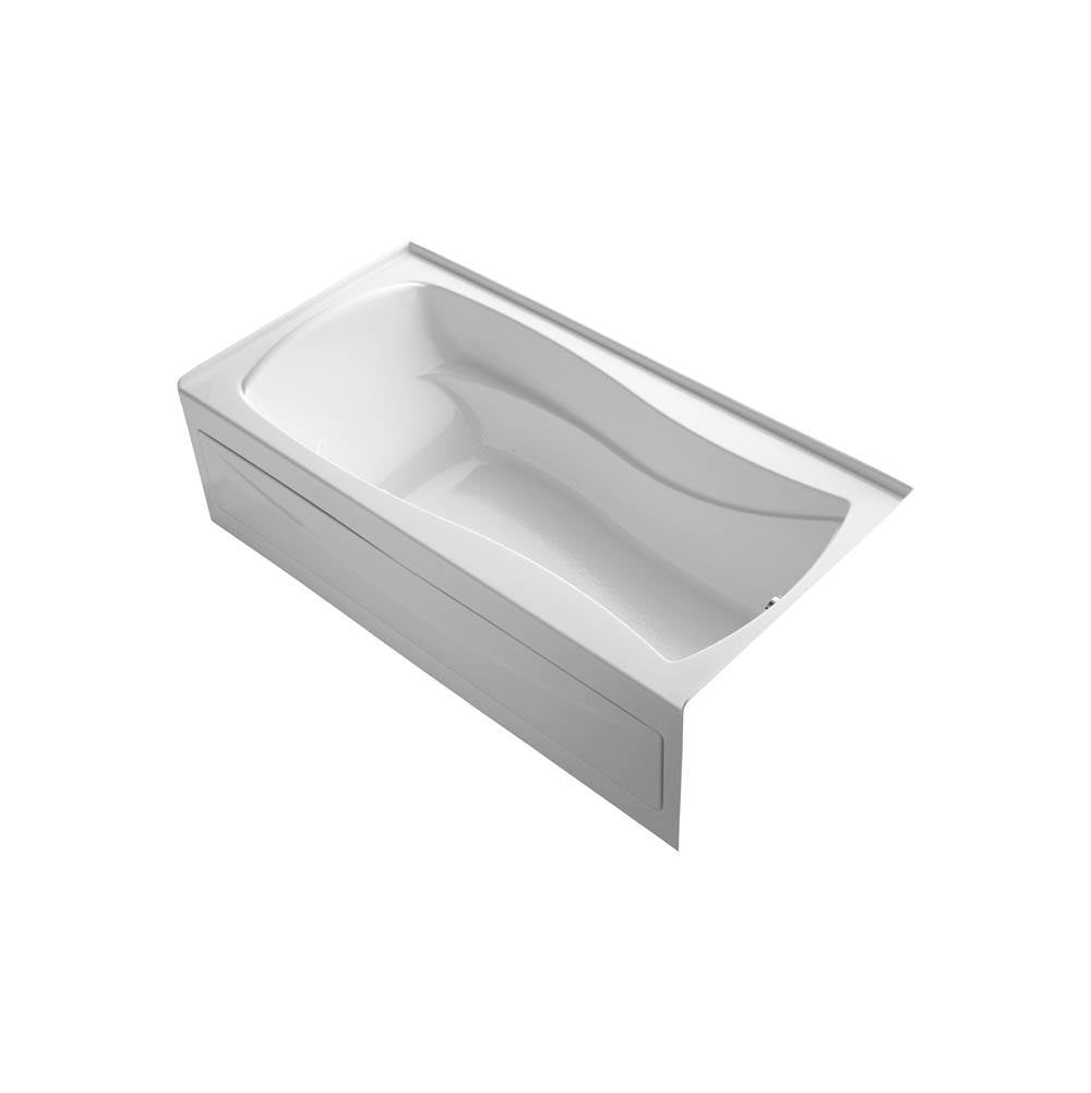 Mariposa  66" x 36" alcove Heated BubbleMassage air bath with Bask  heated surface, right drain