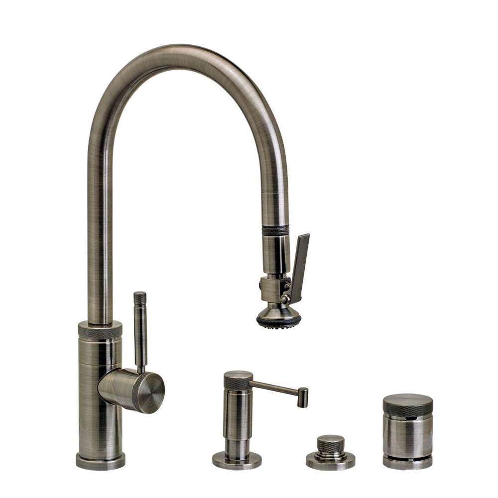 Industrial PLP Pulldown Faucet - Lever Sprayer - 4pc. Suite