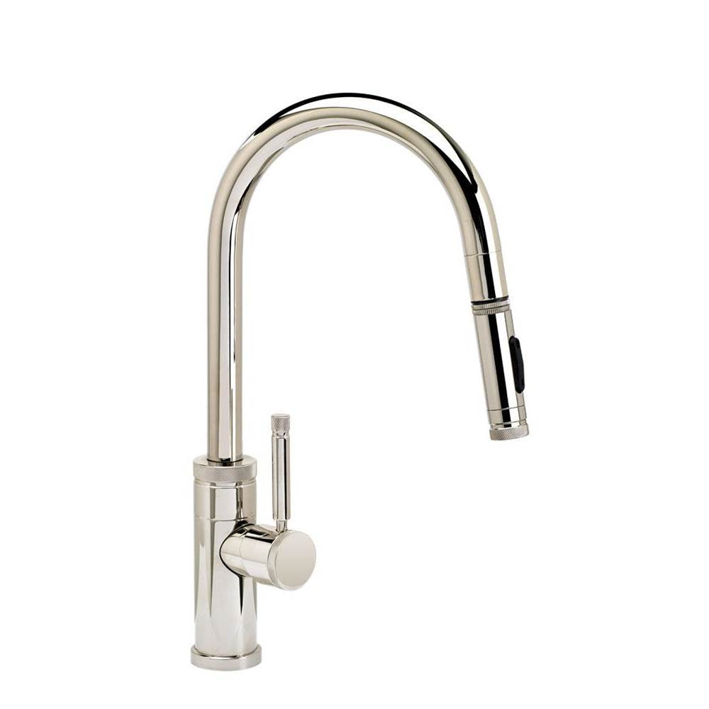 Industrial Prep Size PLP Pulldown Faucet - Toggle Sprayer - Angled Spout