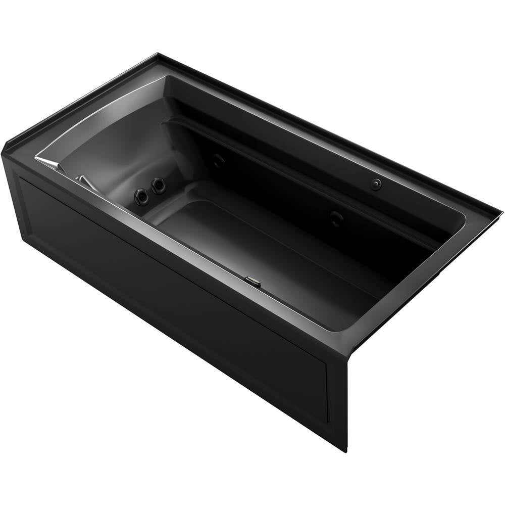 Archer  72" x 36" alcove Heated BubbleMassage air bath and whirlpool, right drain