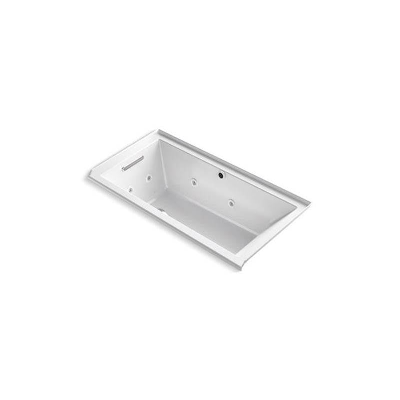 Underscore  60" x 30" alcove Heated BubbleMassage air bath with whirlpool, left drain