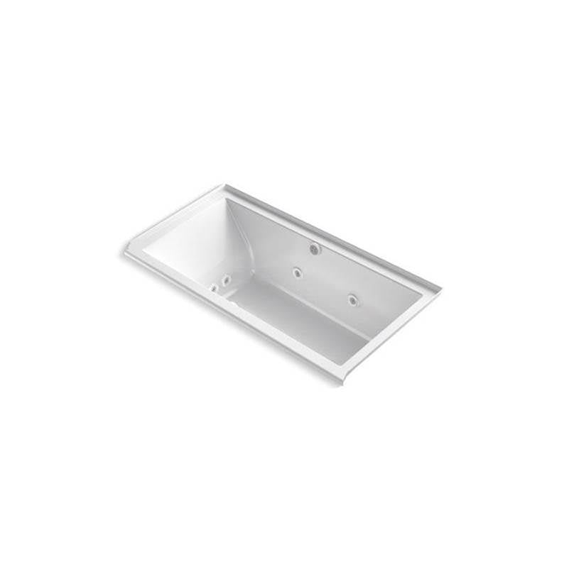 Underscore  60" x 30" alcove Heated BubbleMassage air bath with whirlpool, right drain