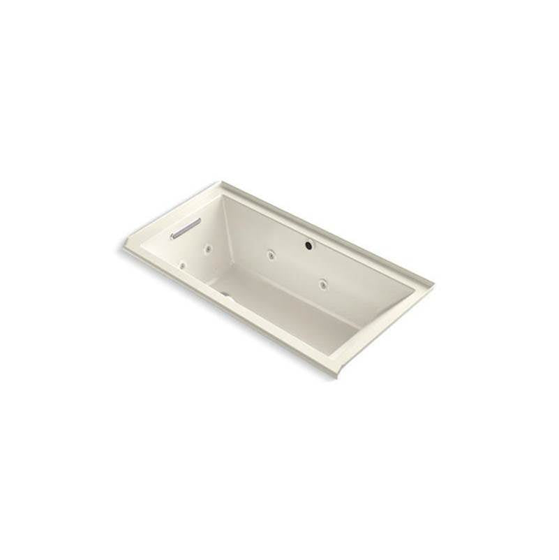 Underscore  60" x 30" alcove Heated BubbleMassage air bath with whirlpool, left drain