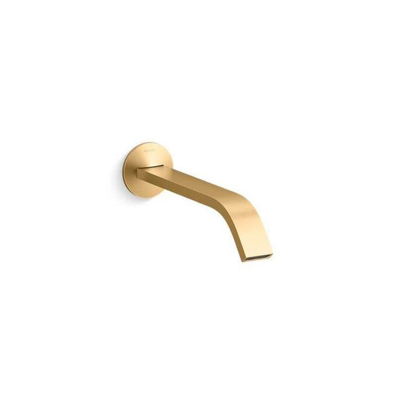 Components  Wall-mount bathroom sink faucet spout with Ribbon design, 1.2 gpm