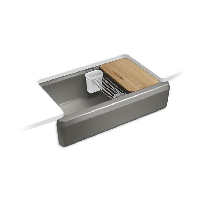 Riverby  35-3/4" undermount single-bowl farmhouse workstation kitchen sink