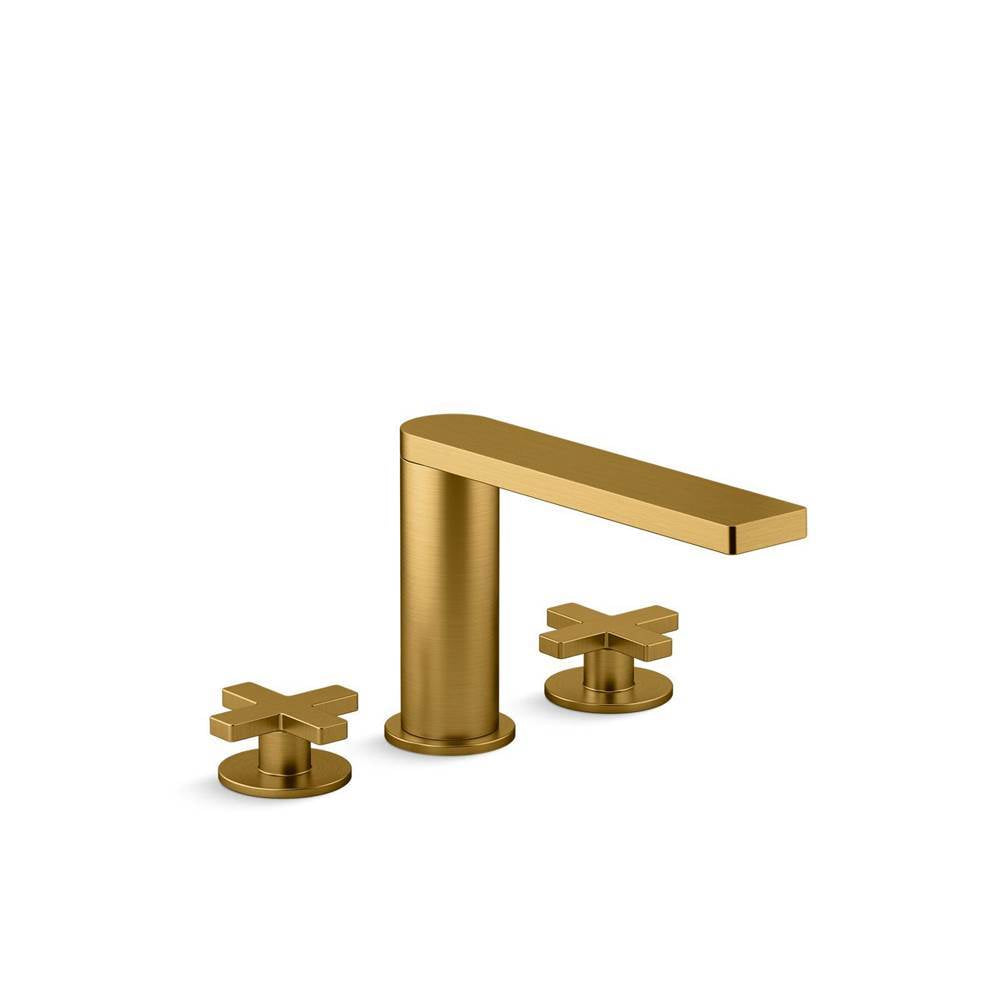 Composed  Deck-mount bath faucet with cross handles