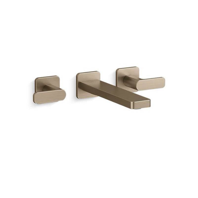 Parallel  Wall-mount bathroom sink faucet trim, 1.2 gpm