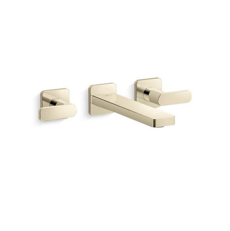 Parallel  Wall-mount bathroom sink faucet trim, 1.2 gpm