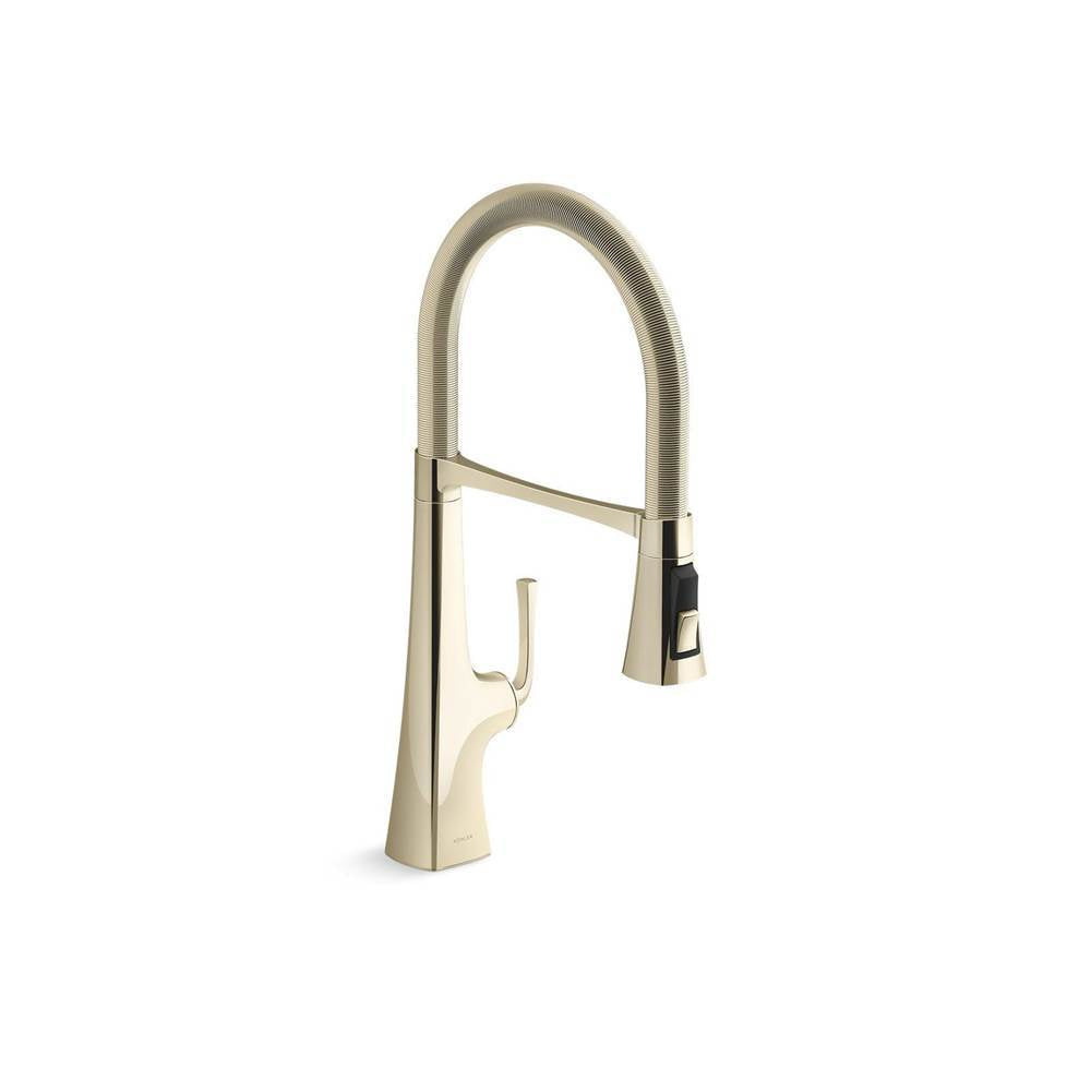 Graze  Semi-professional kitchen sink faucet with three-function sprayhead