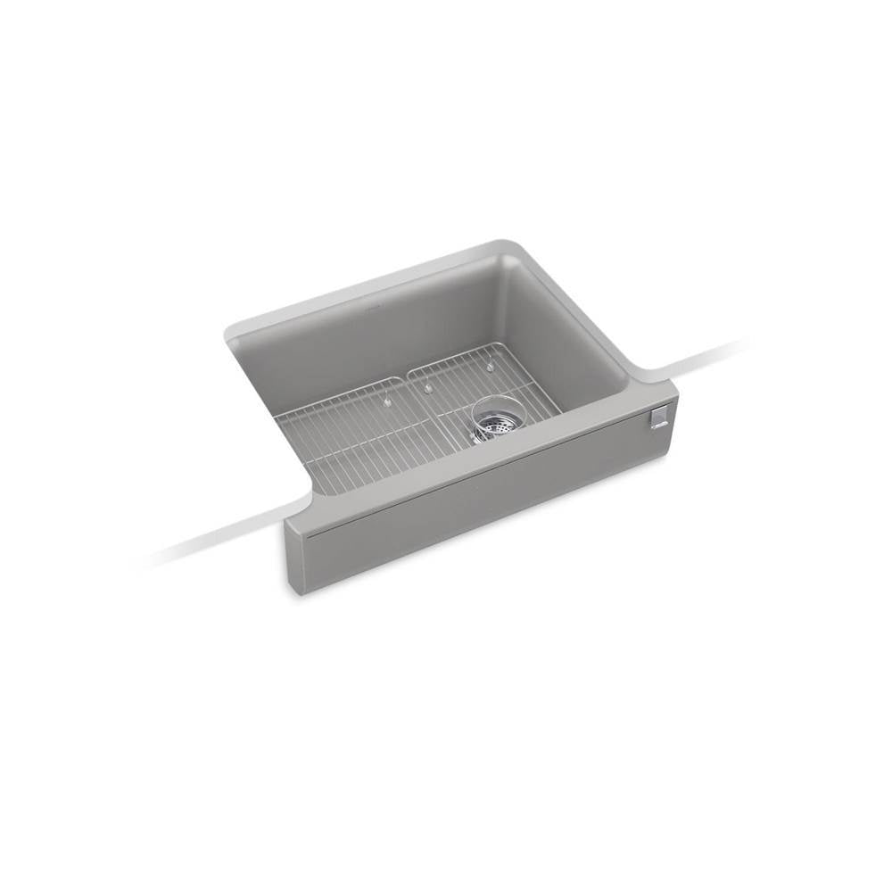 Cairn  29-3/4" undermount single-bowl farmhouse kitchen sink with short apron