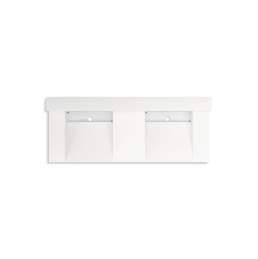Constellation 60" wall-mount basin lavatory system with backsplash