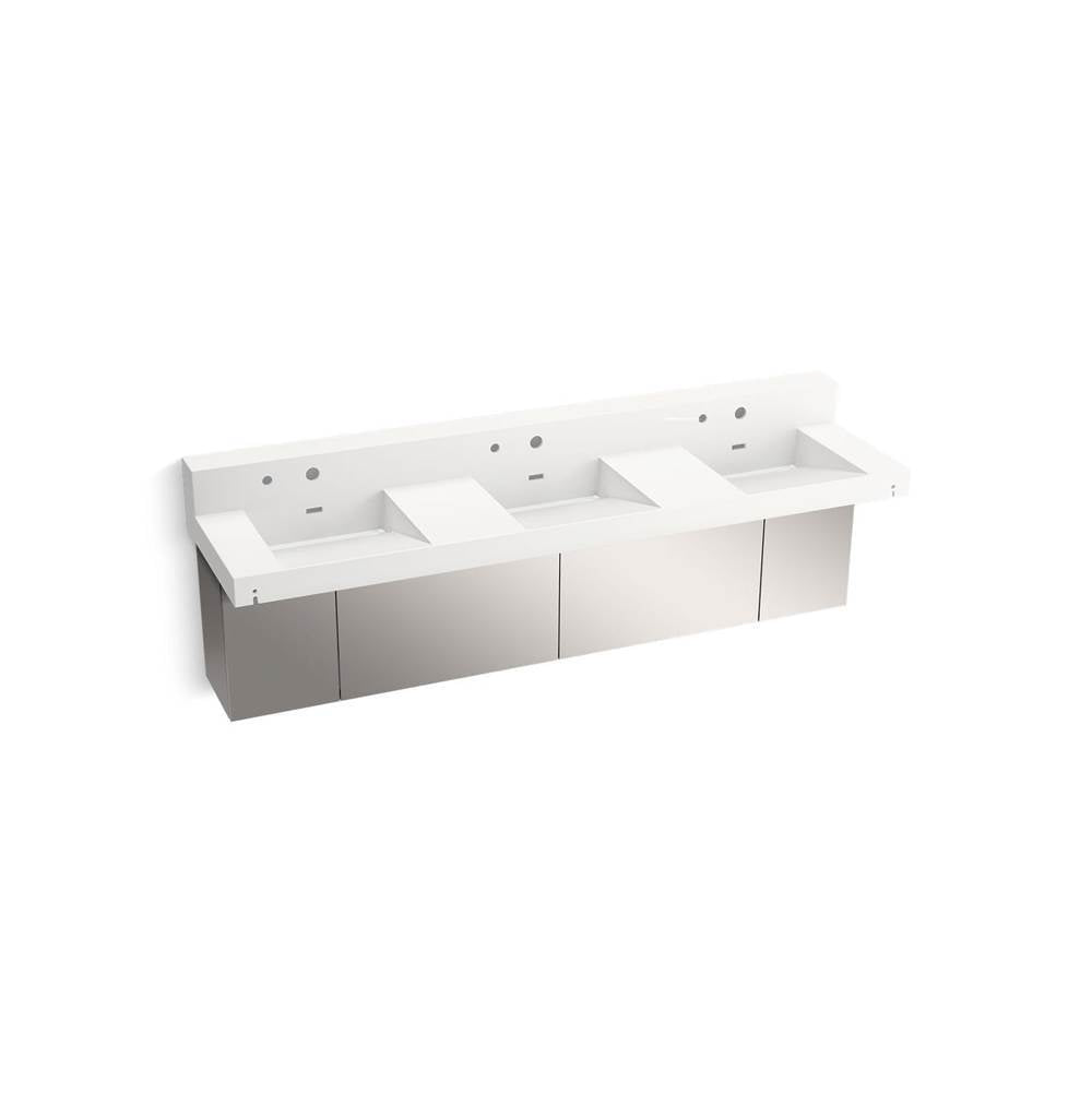 Constellation 90" wall-mount basin lavatory system with backsplash