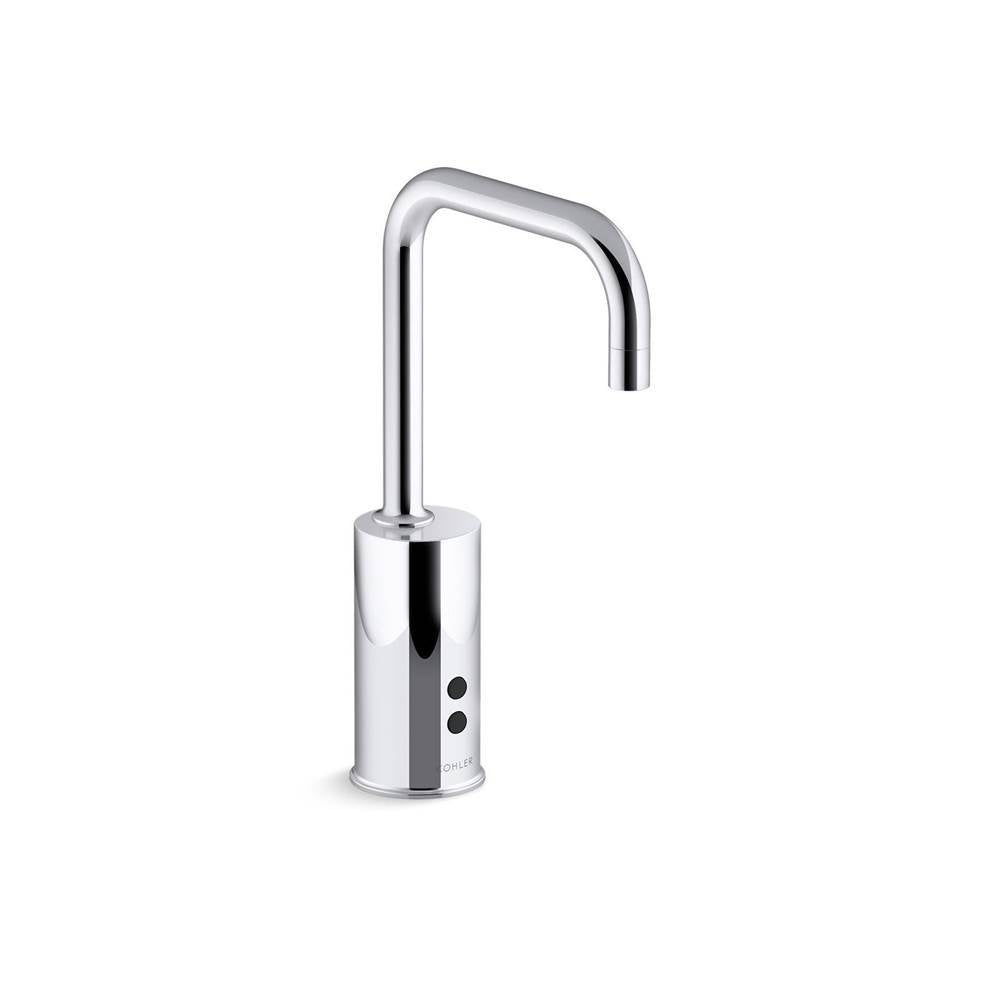 Gooseneck Touchless single-hole lavatory faucet with Insight sensor technology, DC-powered, less drain, 0.35 gpm