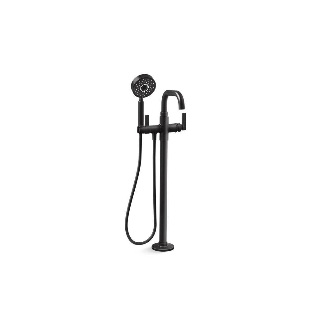 Castia by Studio McGee Floor-mount bath filler trim with handshower
