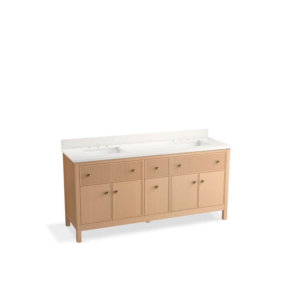 Malin by Studio McGee 72" bathroom vanity cabinet with sinks and quartz top
