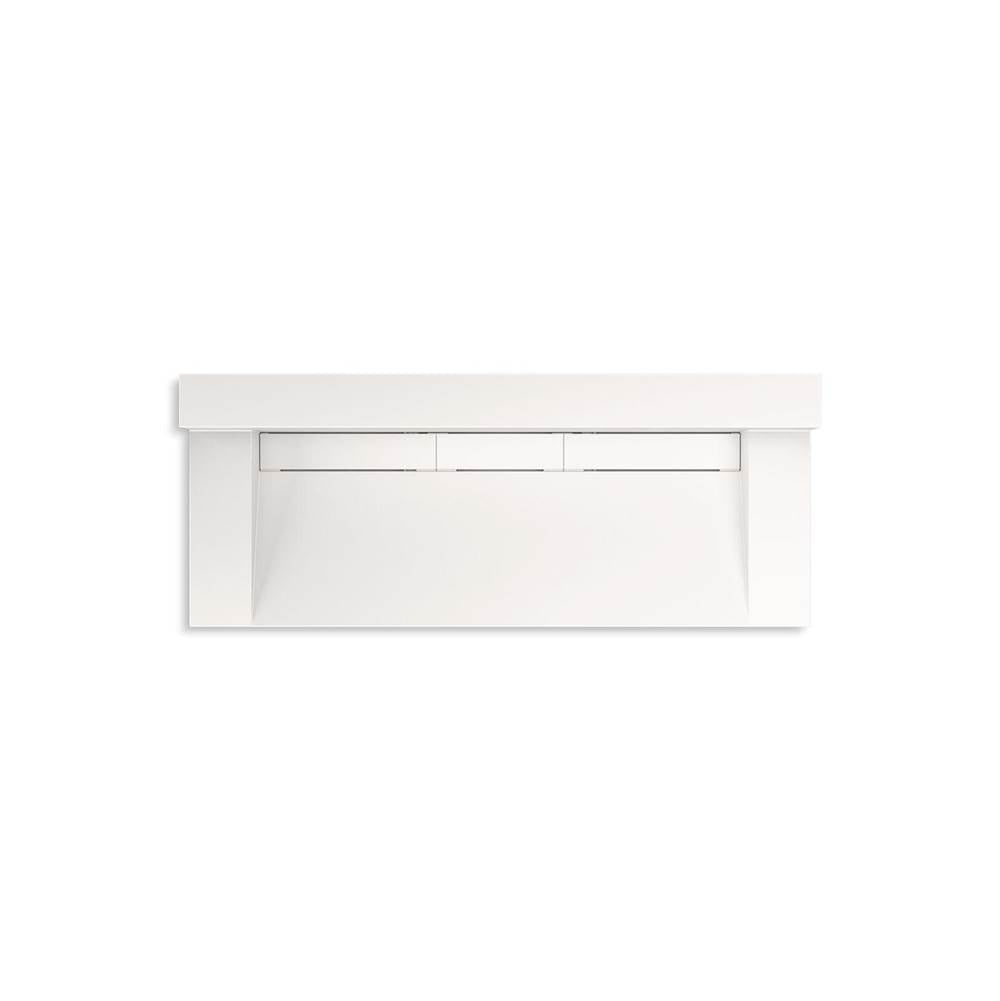 Constellation 60" wall-mount trough lavatory system with backsplash
