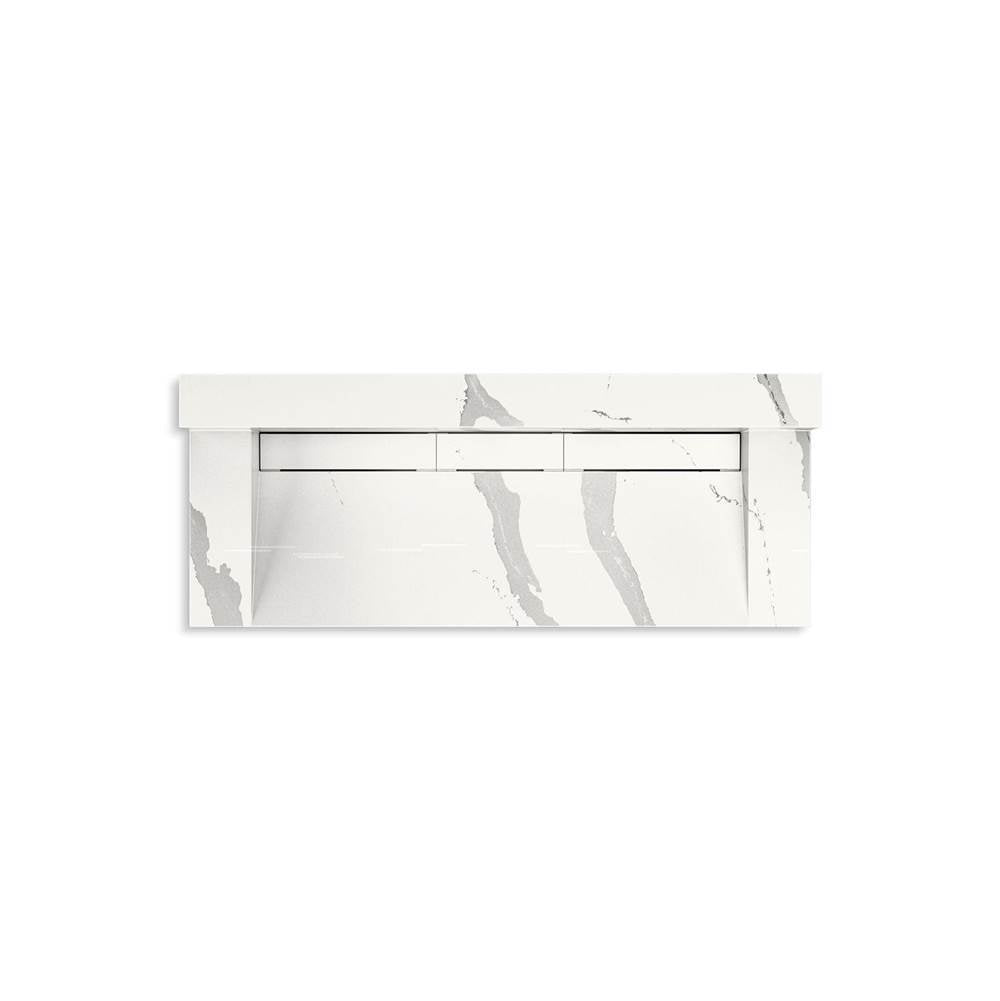 Constellation 60" wall-mount trough lavatory system with backsplash