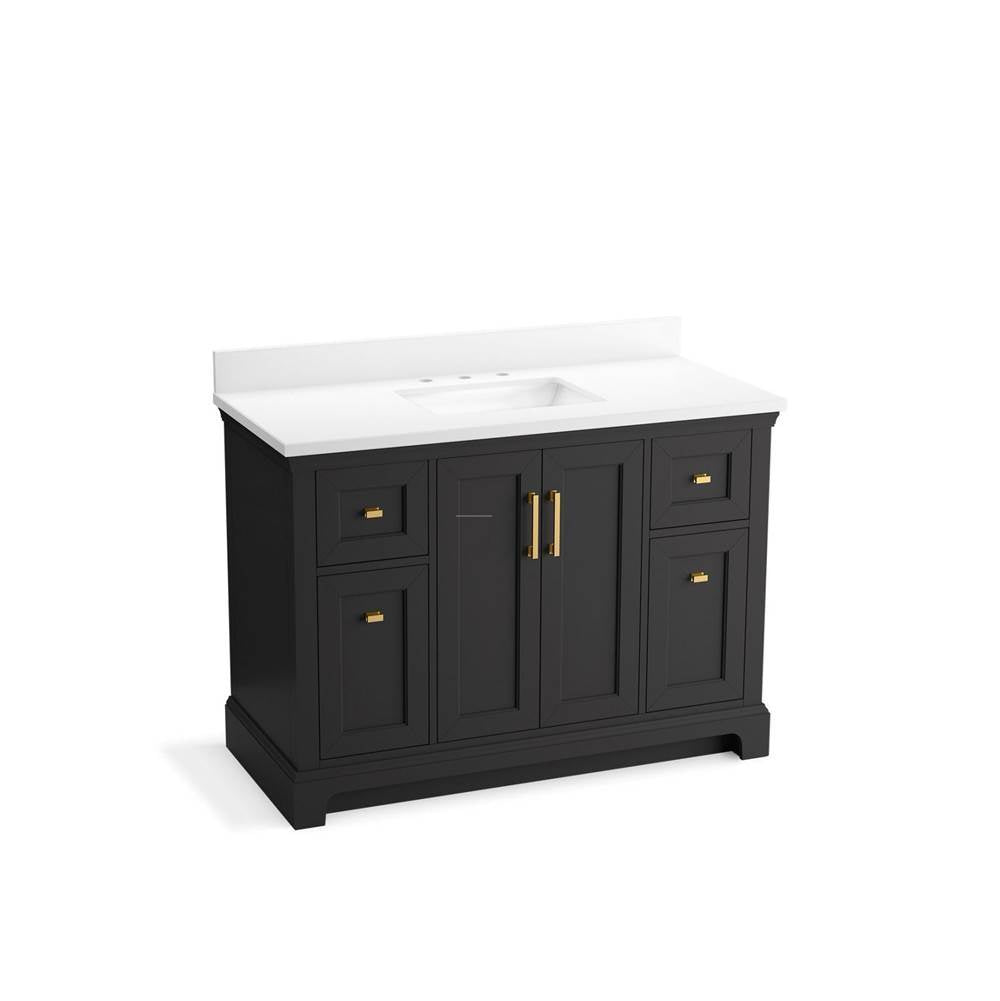 Charlemont 48" bathroom vanity cabinet with sink and quartz top