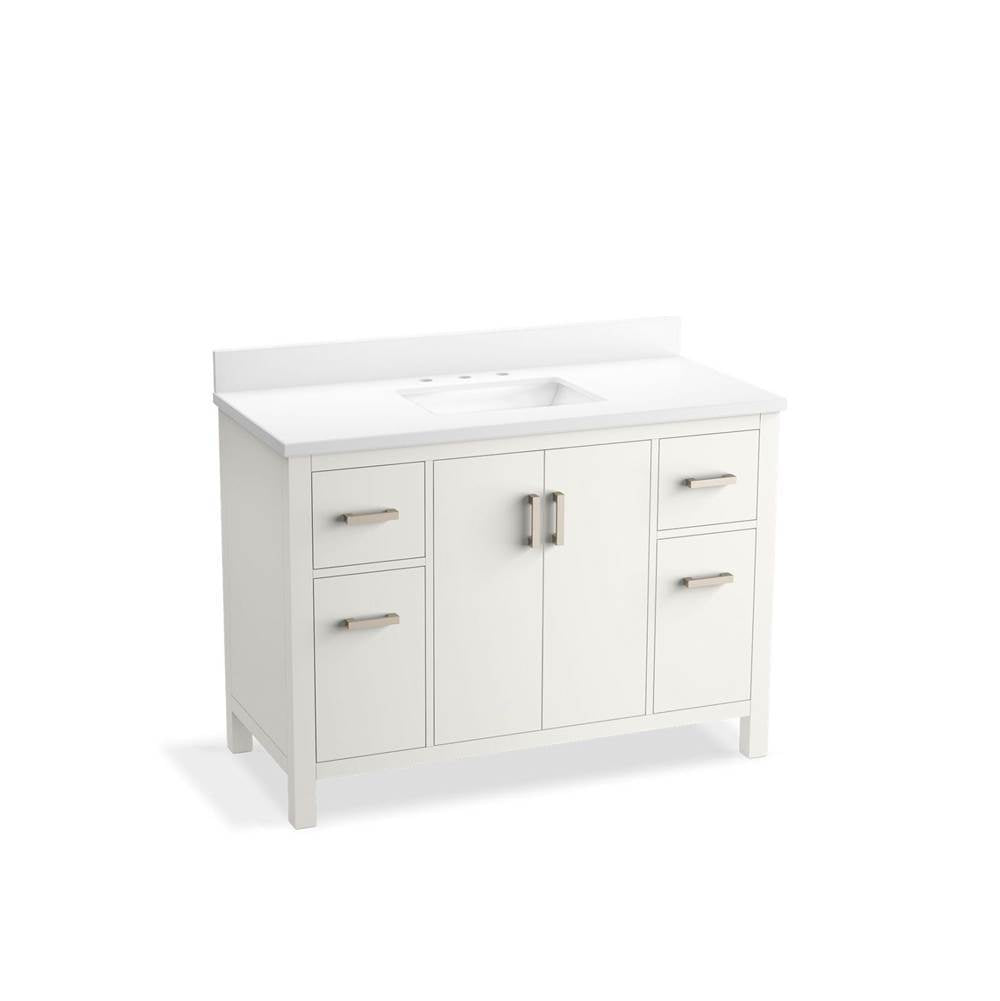 Kresla  48" bathroom vanity cabinet with sink and quartz top