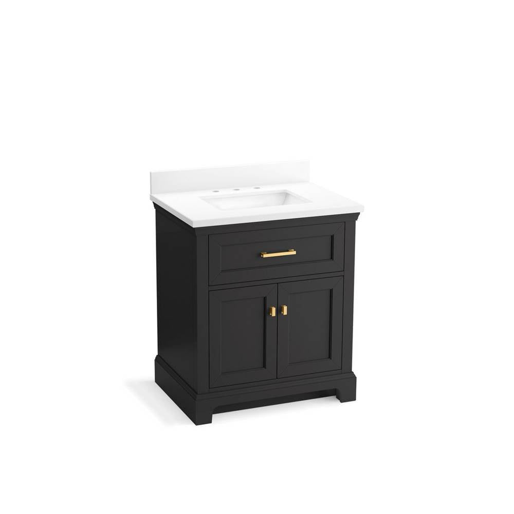 Charlemont 30" bathroom vanity cabinet with sink and quartz top