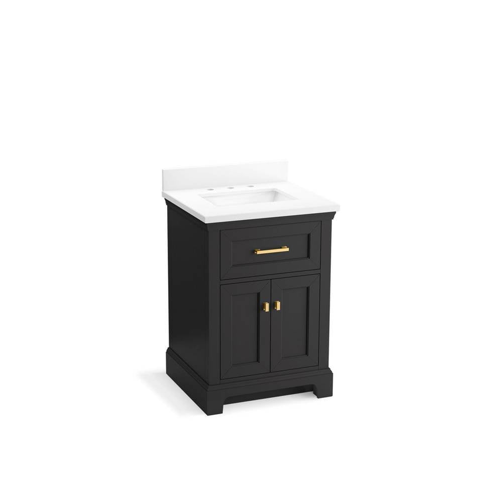 Charlemont 24" bathroom vanity cabinet with sink and quartz top