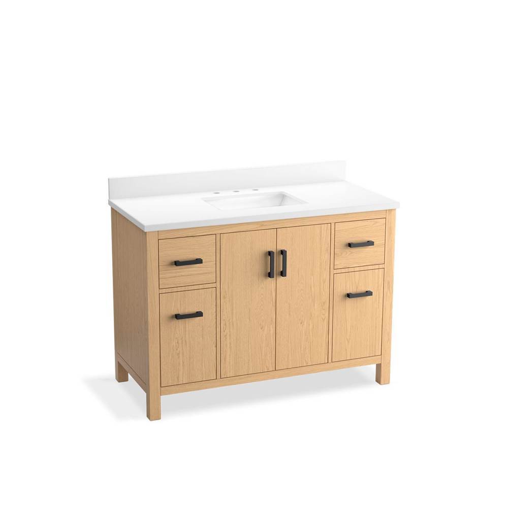 Kresla  48" bathroom vanity cabinet with sink and quartz top