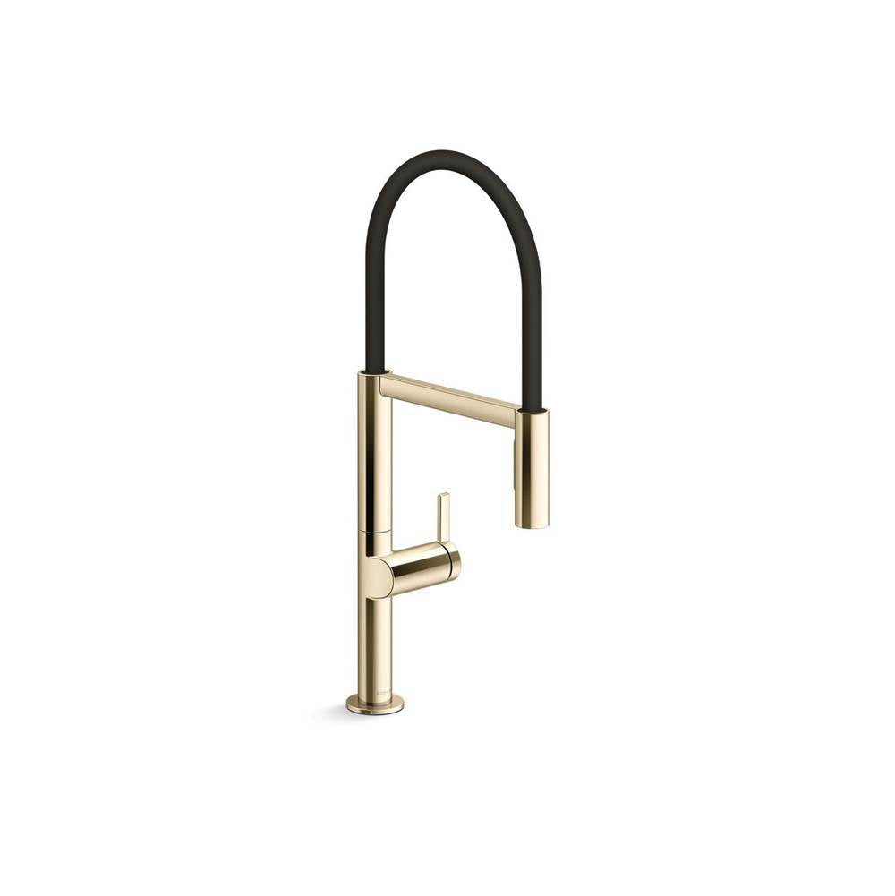 Components  Semi-professional kitchen sink faucet with two-function sprayhead