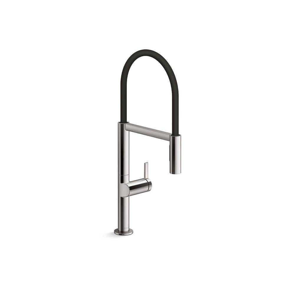 Components  Semi-professional kitchen sink faucet with two-function sprayhead